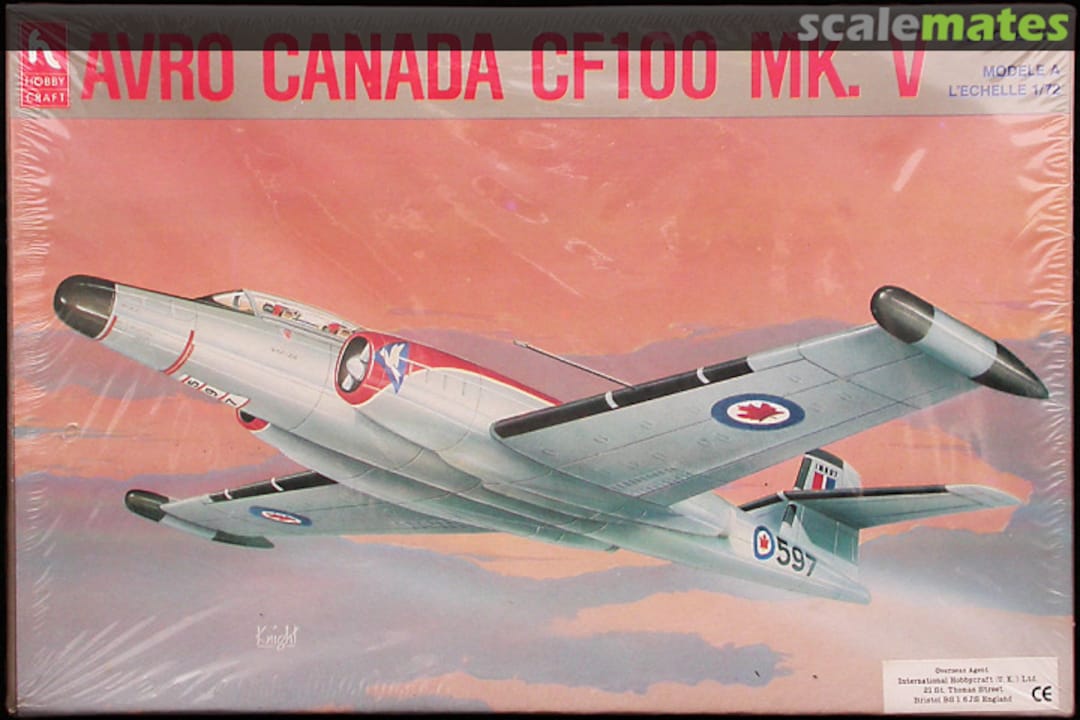 Boxart Avro Canada CF100 Mk.V HC1394 Hobbycraft