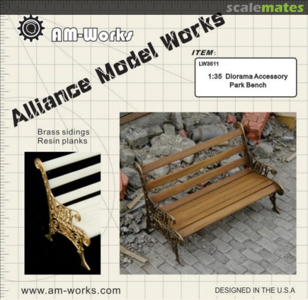 Boxart Park Bench LW3511 Alliance Model Works