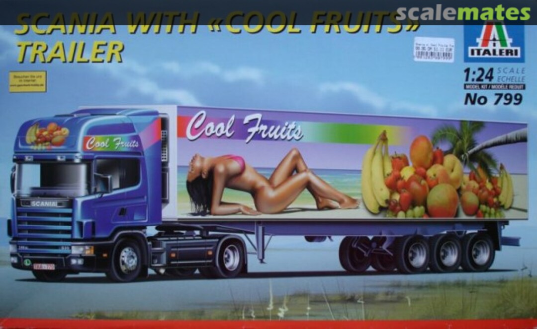 Boxart Scania with "Cool Fruits" Trailer 799 Italeri