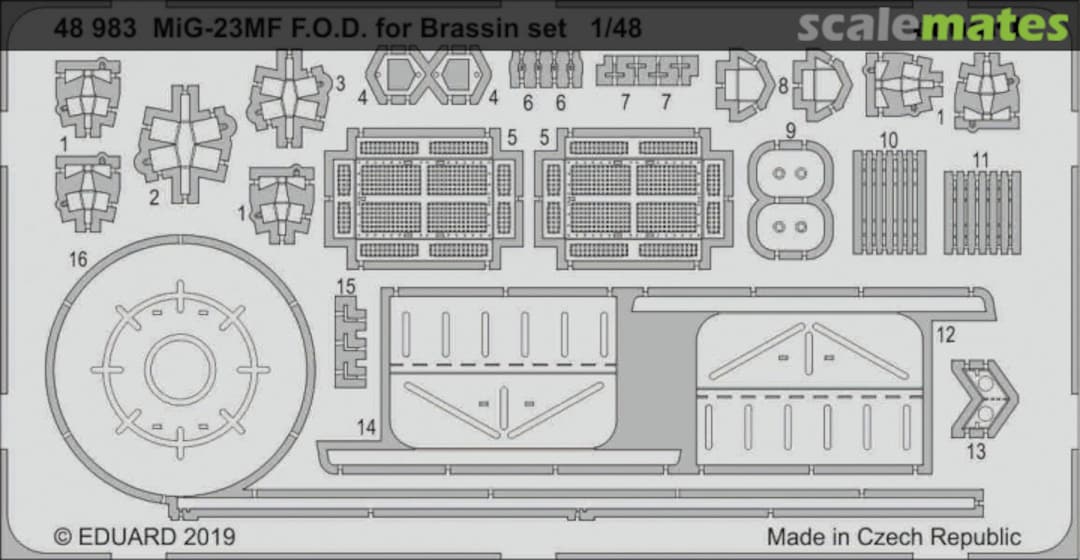 Boxart MiG-23MF F.O.D. for Eduard Brassin set 48983 Eduard