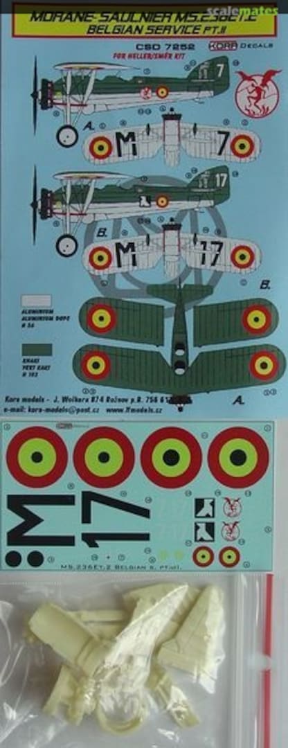 Boxart Morane-Saulnier MS.236Et.2 CSD7252 Kora Models