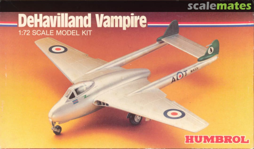 Boxart DeHavilland Vampire HK72011 Humbrol