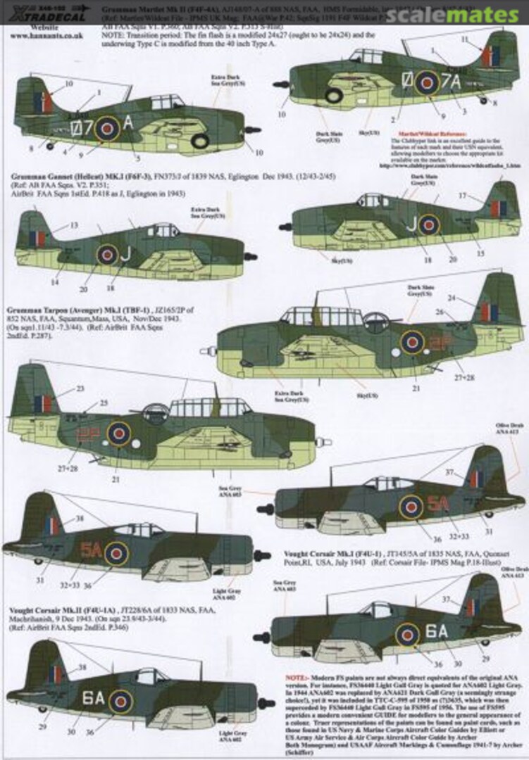 Boxart Yanks with Roundels - Part 1 X48-102 Xtradecal