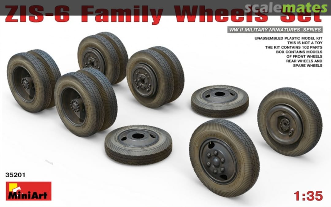 Boxart ZIS-6 Family Wheels Set 35201 MiniArt