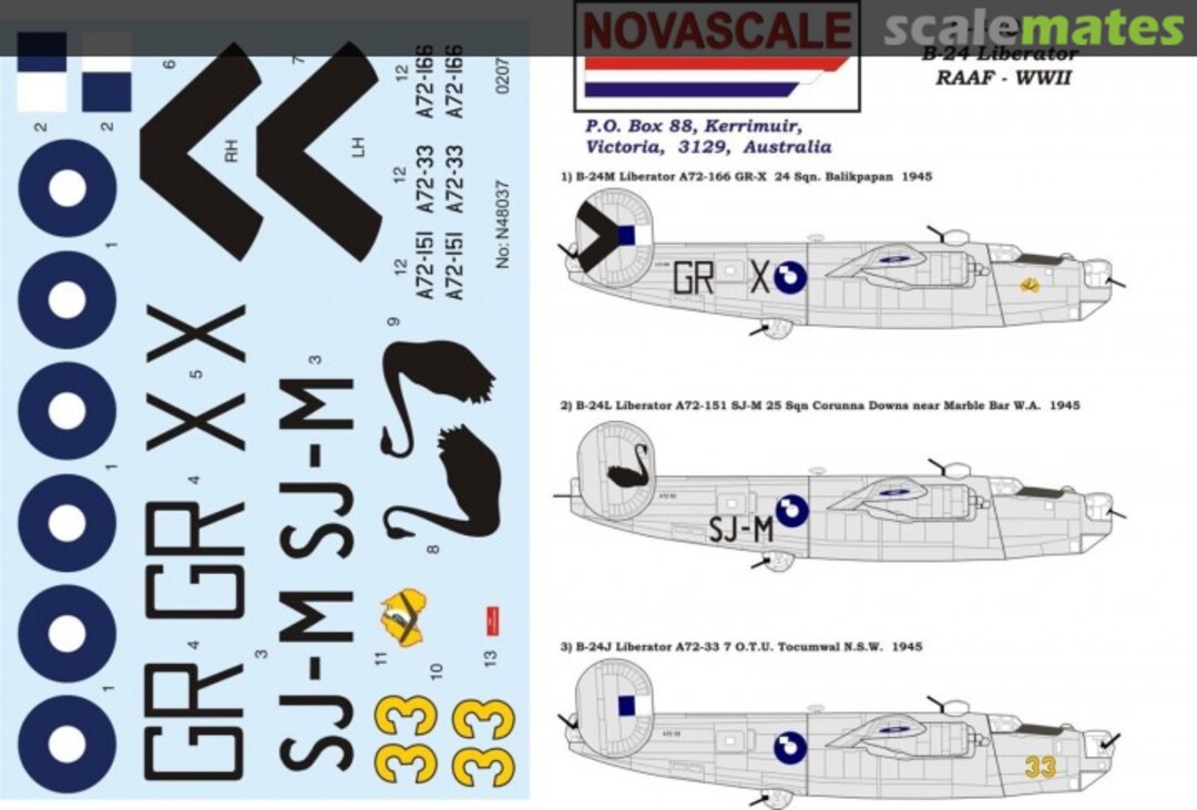 Boxart B-24 Liberator RAAF - WWII N-48037 Novascale