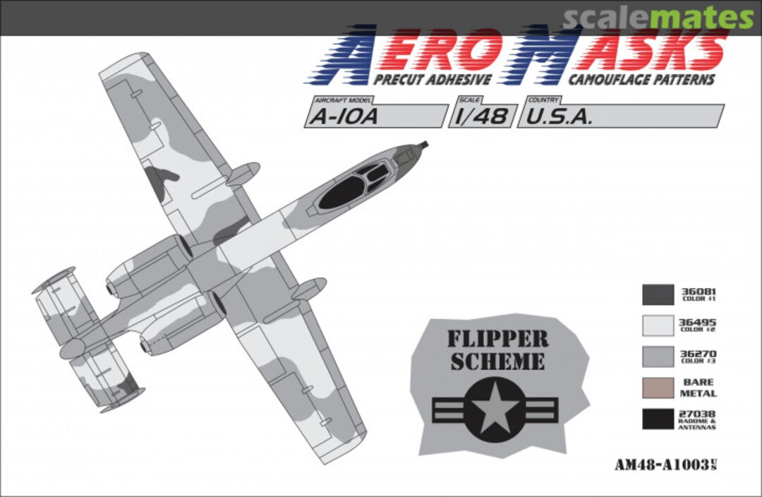 Boxart A-10A USA Flipper Scheme AM48-A1003 AeroMasks