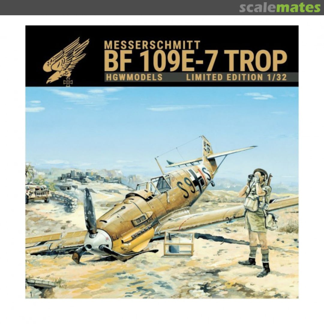 Boxart Messerschmitt Bf 109E-7 Trop 103201 HGW Models