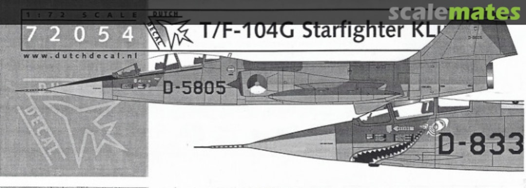 Boxart T/F-104G Starfighter KLu 72054 Dutch Decal