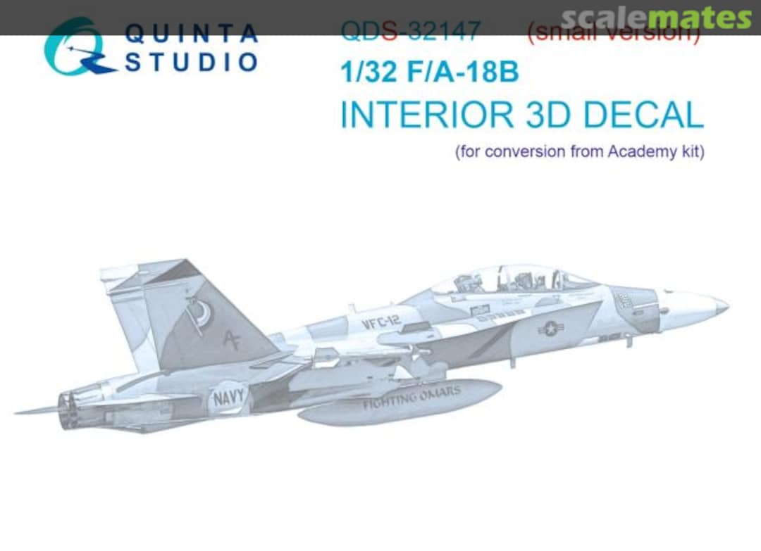 Boxart F/A-18B interior 3D decals (small version) QDS-32147 Quinta Studio