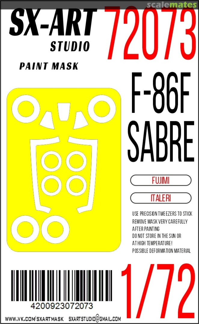 Boxart F-86F Sabre masks 72073 SX-Art