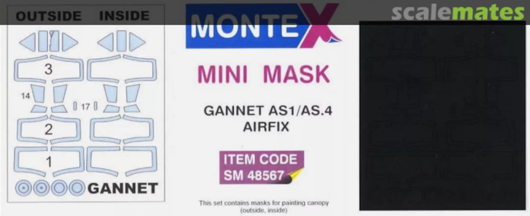 Boxart Gannet AS.1/AS.4 Mini Mask SM48567 Montex