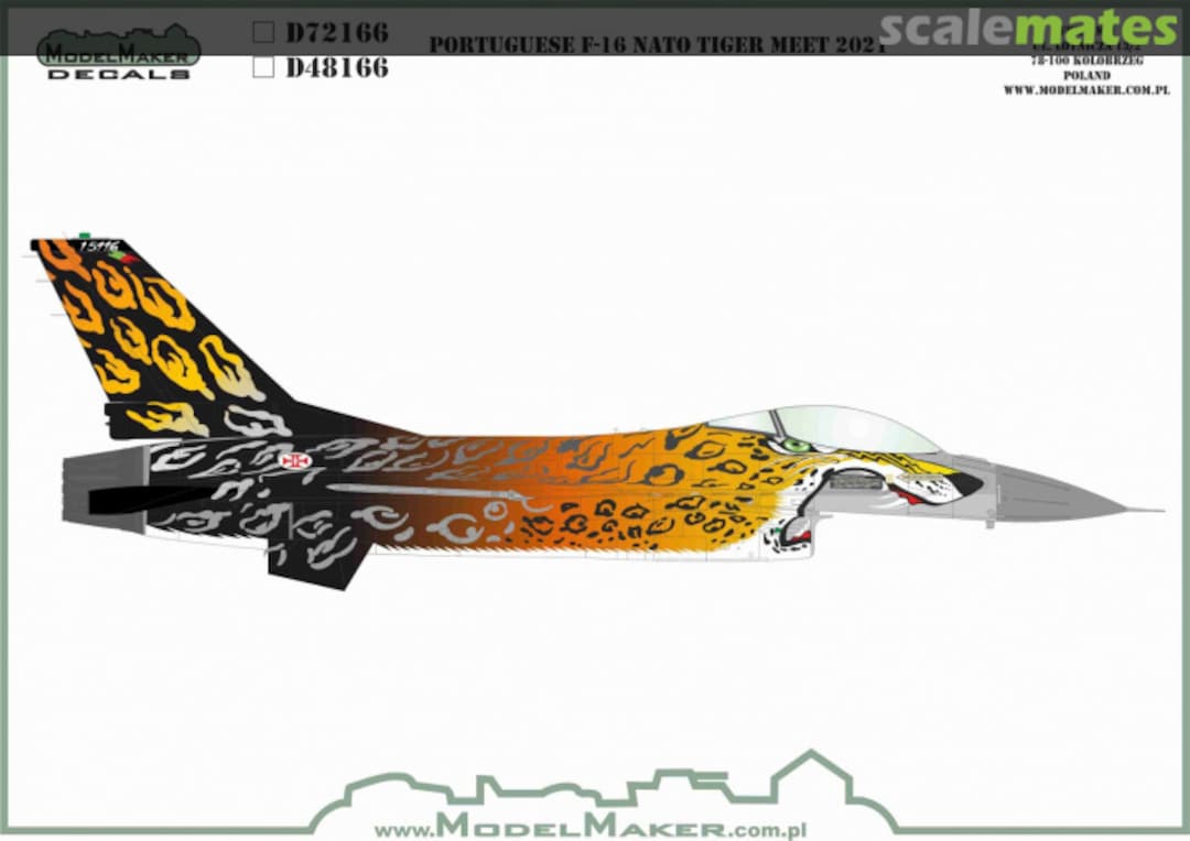 Boxart Portugese F-16 NATO Tiger Meet 2021 D72166 ModelMaker