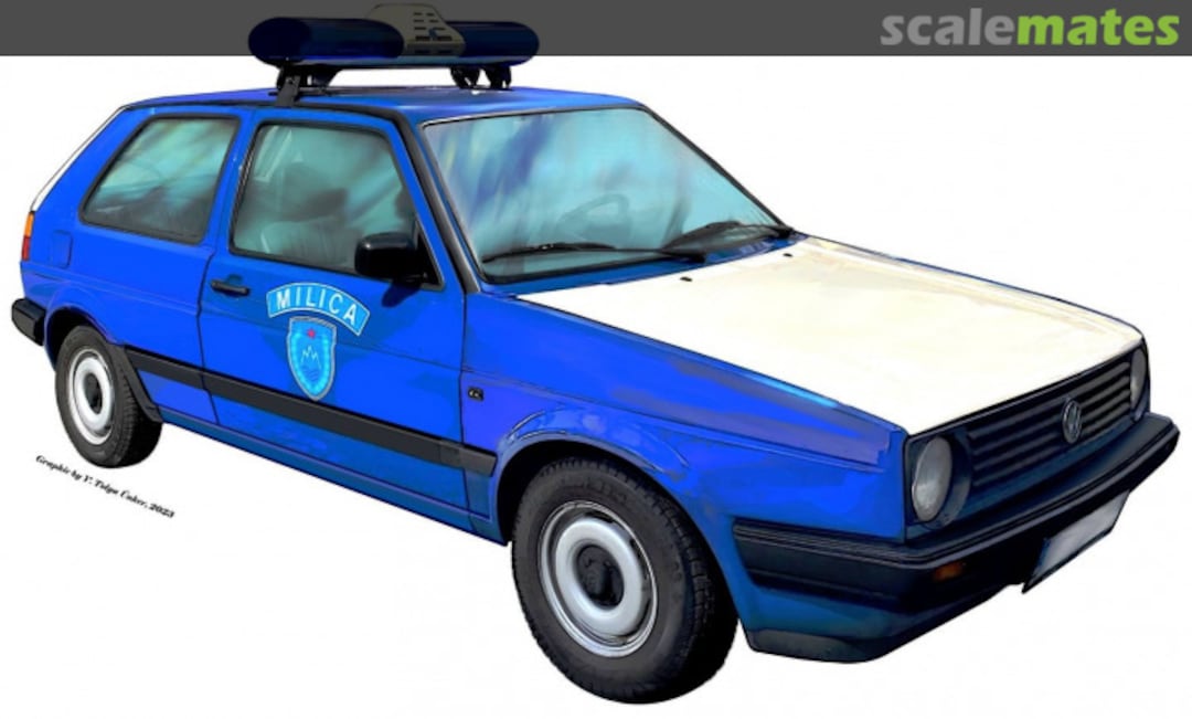 Boxart VW Golf 2 "Police" TM 3254 Triglav model