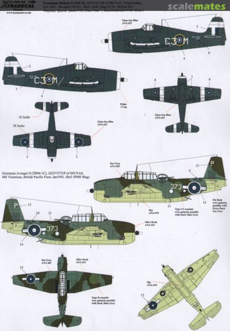 Boxart Yanks with Roundels - Part 3 X48-104 Xtradecal