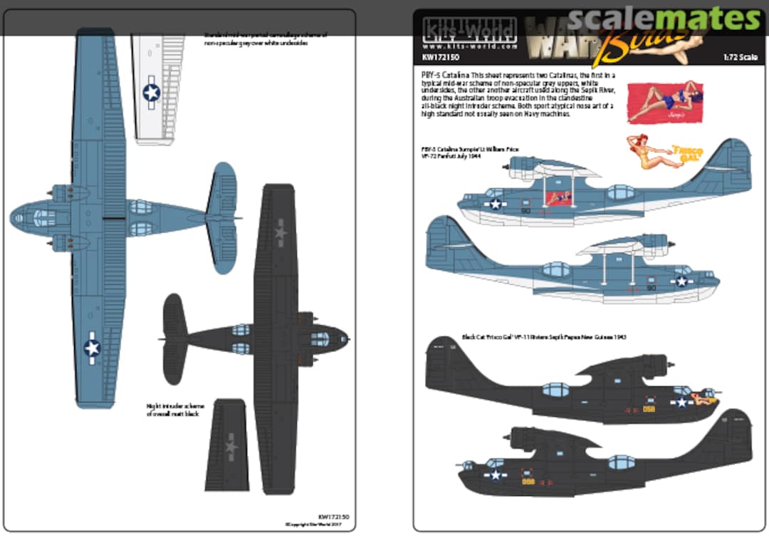 Boxart PBY-5 Catalinas - 'Black Cats' KW172150 Kits-World