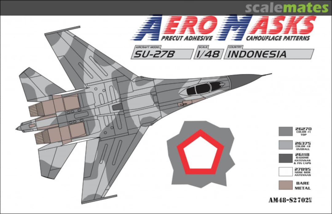 Boxart Su-27B Indonesia AM48-S2702 AeroMasks