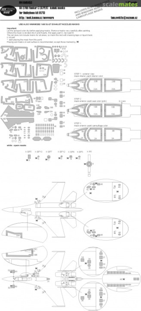 Boxart Su-27UB Flanker C EXPERT kabuki masks NWAM0453 New Ware