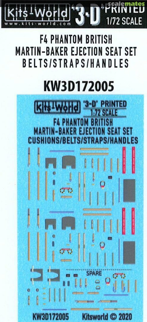 Boxart British F-4 Phantom Martin Baker Seat Set KW3D172005 Kits-World