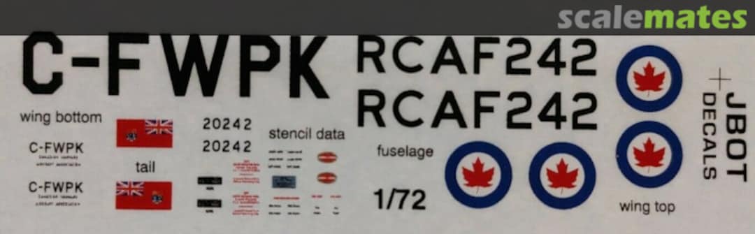 Contents Harvard, Mk4  JBOT Decals