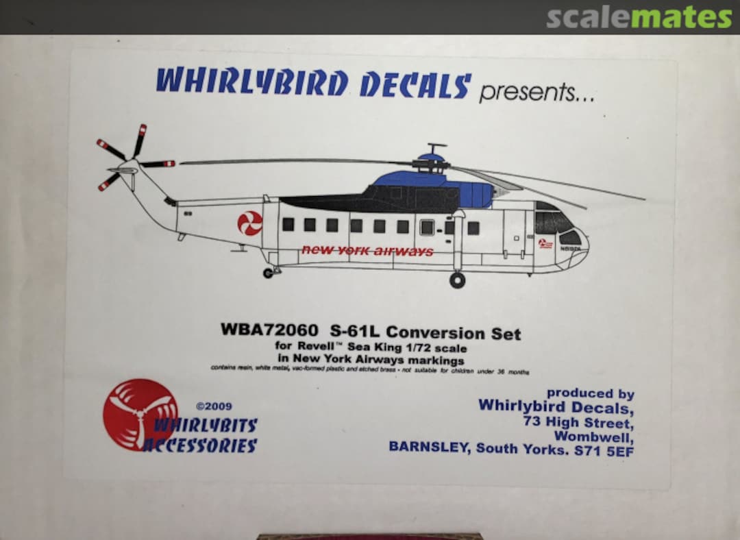 Boxart S-61L in New York Airways markings WBA72060 Whirlybird