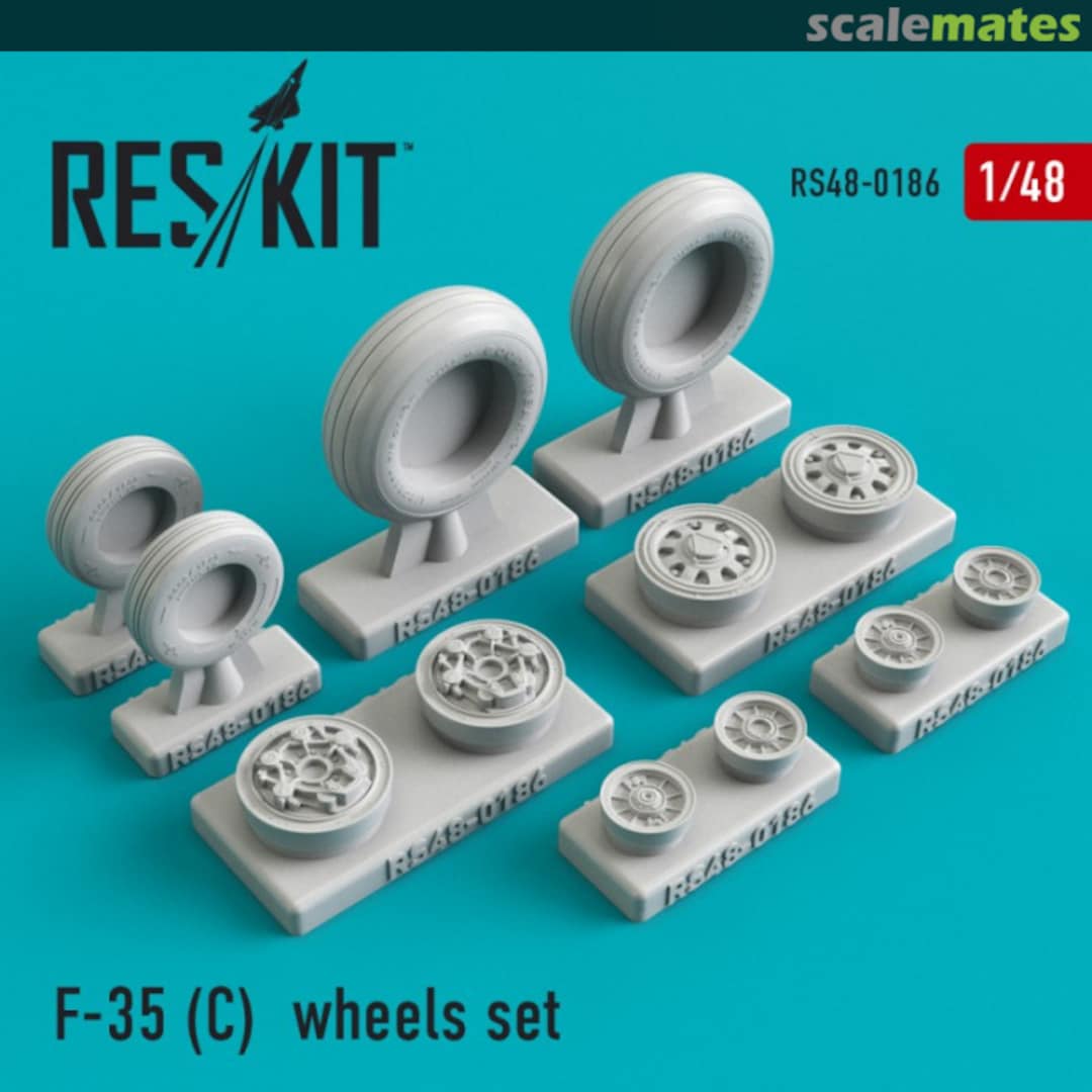 Boxart F-35C Lightning II wheels set RS48-0186 ResKit