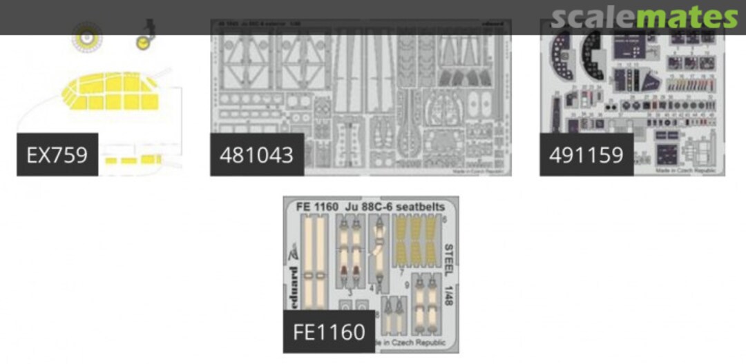 Contents Ju 88C-6 detail set BIG49283 Eduard