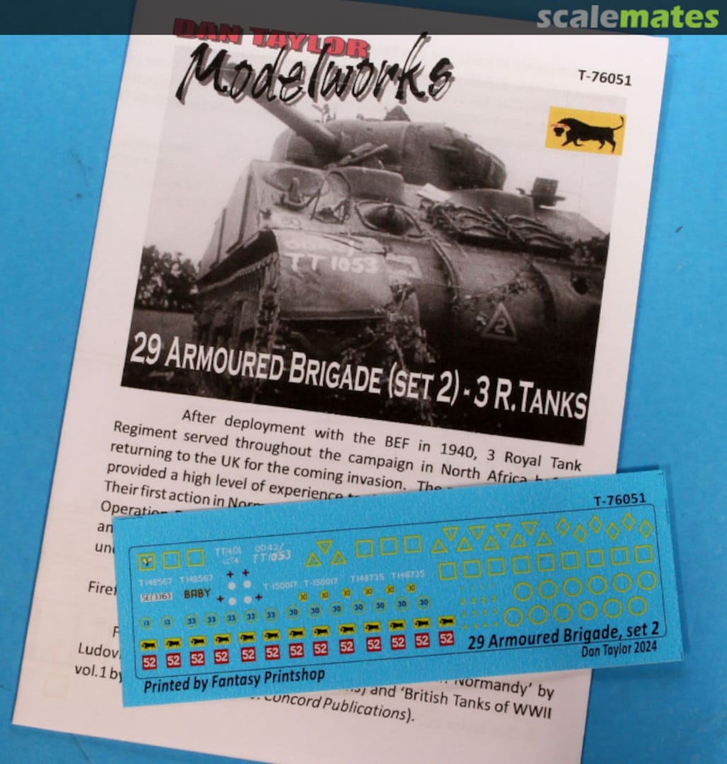 Boxart 29th Armoured Brigade, Set 2 - 3 Royal Tank Regiment T-76051 Dan Taylor Modelworks