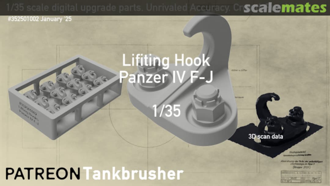 Boxart Lifting hook for Panzer IV F-J 352501002 Tankbrusher Scale Modeling