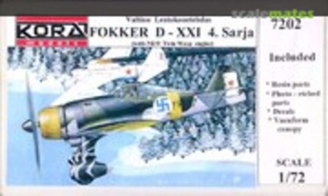 1:72 Fokker D.XXI (Kora Models 7202)