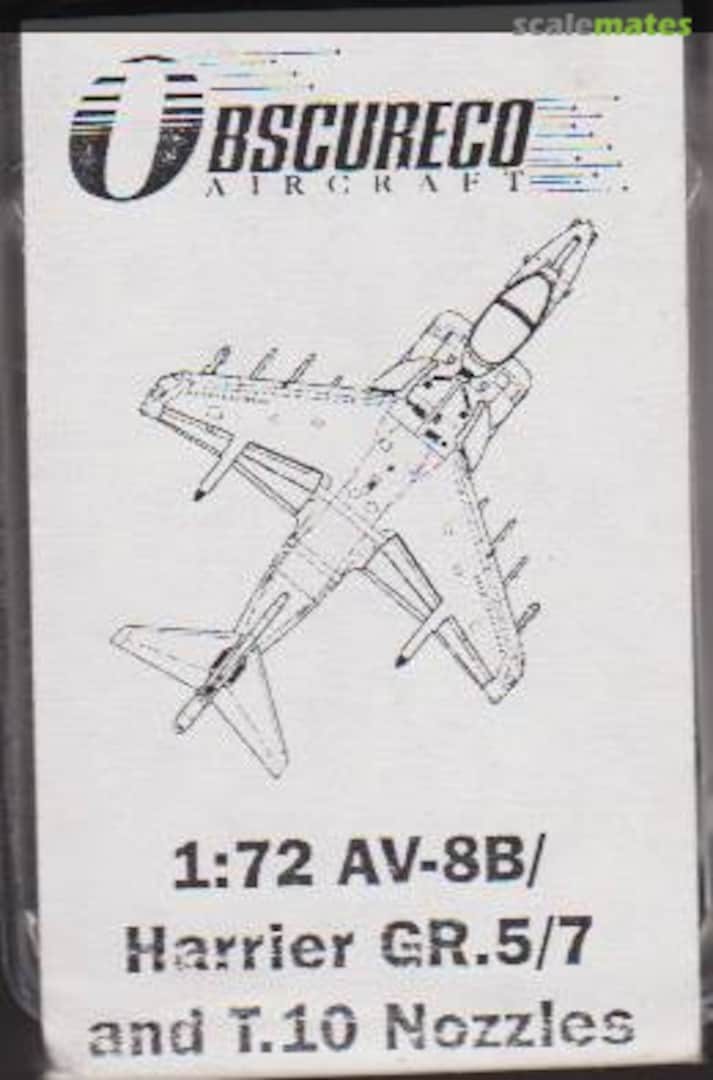 Boxart AV-8B/Harrier GR.5/7 and T.10 Nozzles OBS72007 Obscureco Aircraft