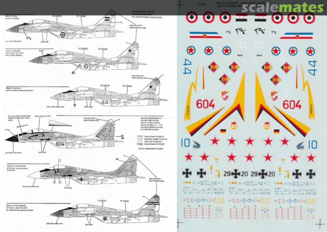 Boxart MiG-29 Fulcrums 72-621 SuperScale International