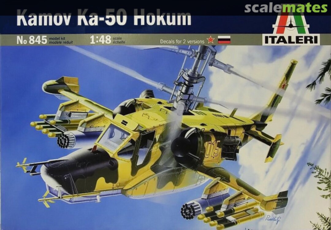 Boxart Kamov KA-50 Hokum 0845 Italeri