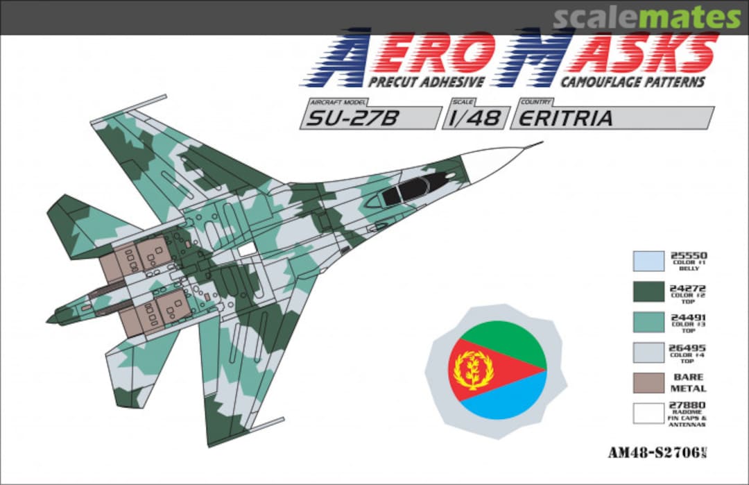 Boxart Su-27B Eritria AM48-S2706 AeroMasks