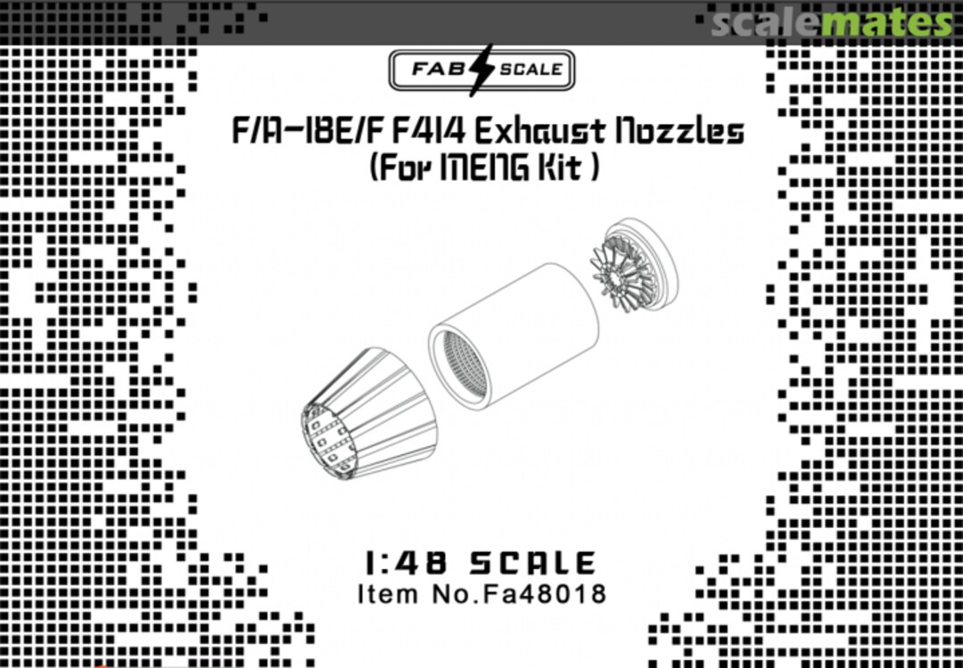 Boxart F414 Exhaust Nozzles Early Type (full version) Fa48018 Fab Scale