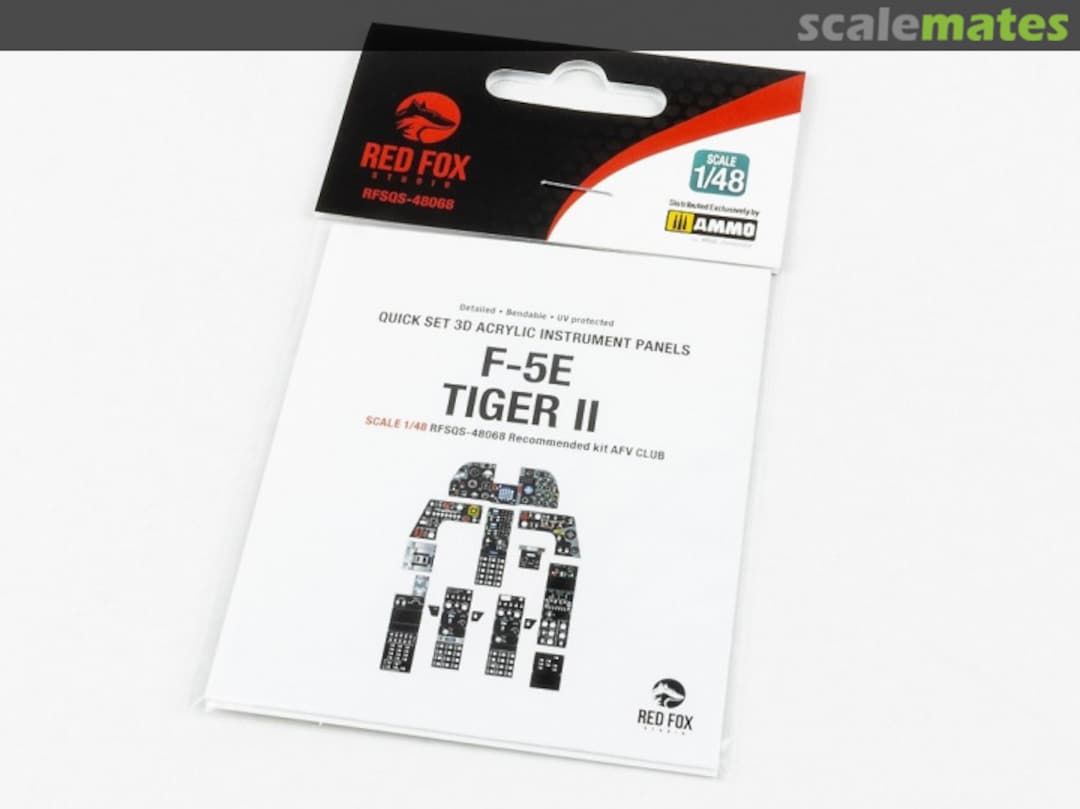 Boxart ​F-5E Tiger II quick set 3D acrylic instrument panel RFSQS-48068 Red Fox Studio