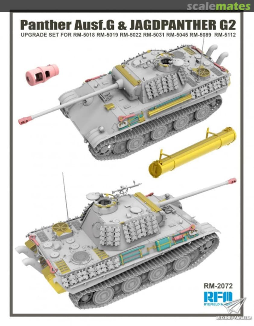 Boxart Panther Ausf.G & Jagdpanther G2 upgrade set RM-2072 Rye Field Model