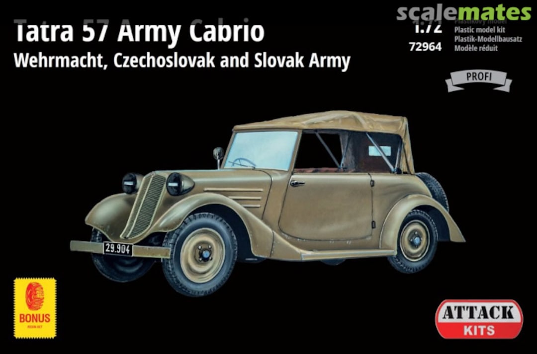 Boxart Tatra 57 Army Cabrio 72964 Attack Hobby Kits