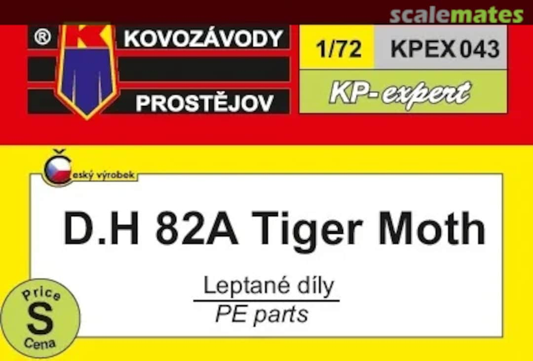 Boxart D.H. 82A Tiger Moth KPEX 043 Kovozávody Prostějov