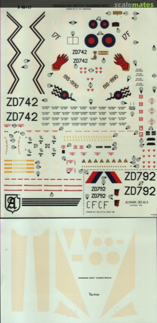 Boxart 17(F) Sqn RAFG A 48-17 Almark Decals