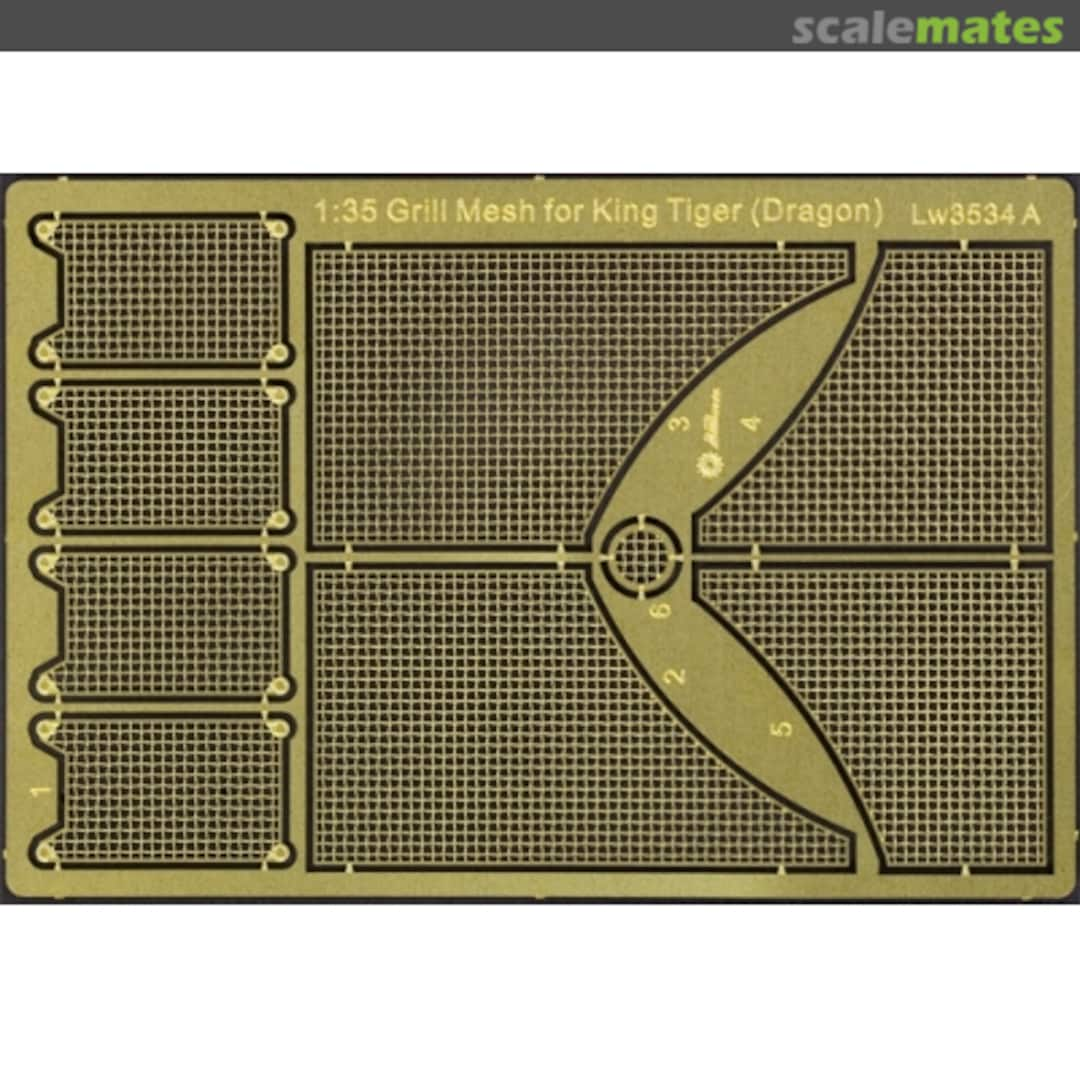 Boxart King Tiger / Jagdtiger Grill Mesh LW35011 Alliance Model Works