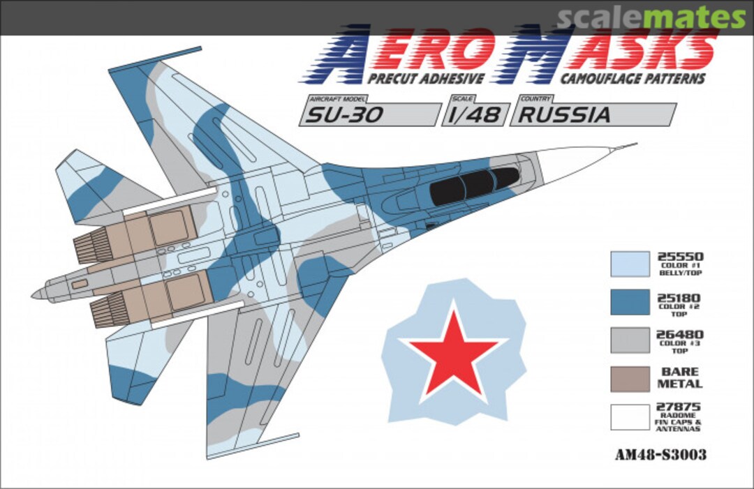 Boxart Su-30 Russia AM48-S3003 AeroMasks