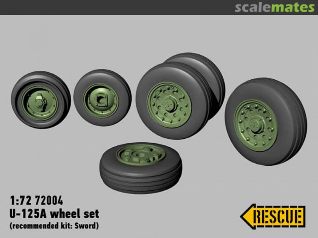 Boxart U-125A wheel set 72004 Rescue Models