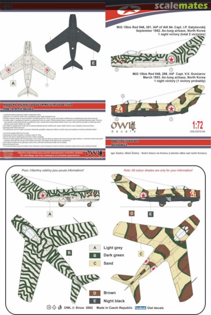 Boxart MiG 15bis Red 546, Korean Nightfighter OWLDS72104 OWL