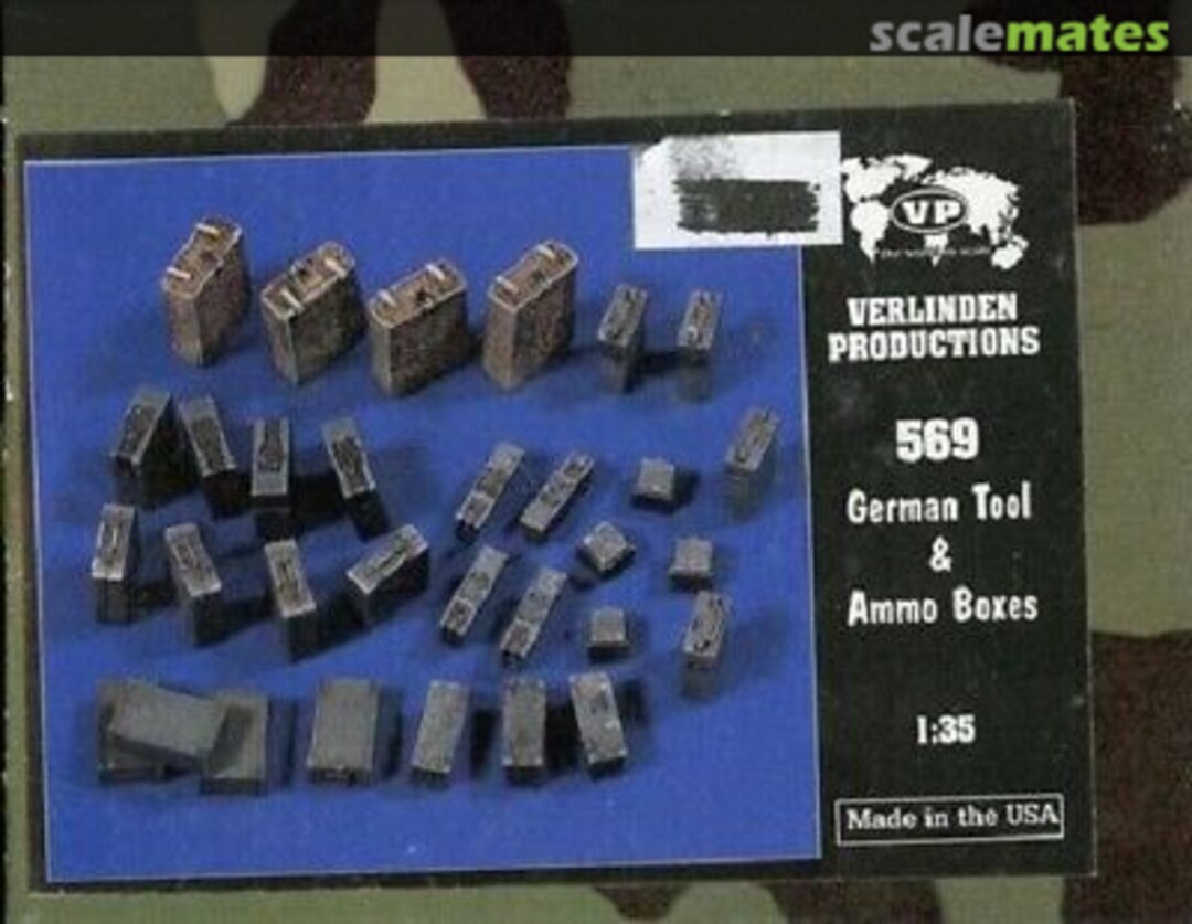 Boxart German Tool & Ammo Boxes 569 Verlinden Productions