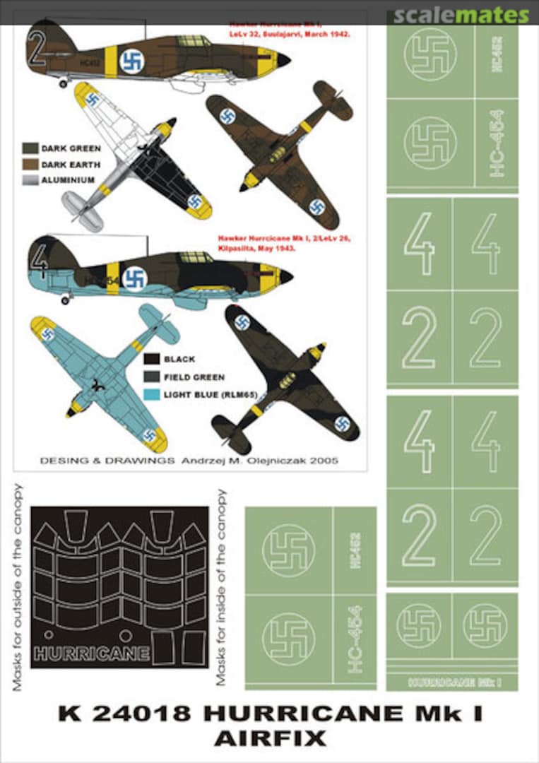 Boxart Hawker Hurricane Mk.I (Finland) K24018 Montex