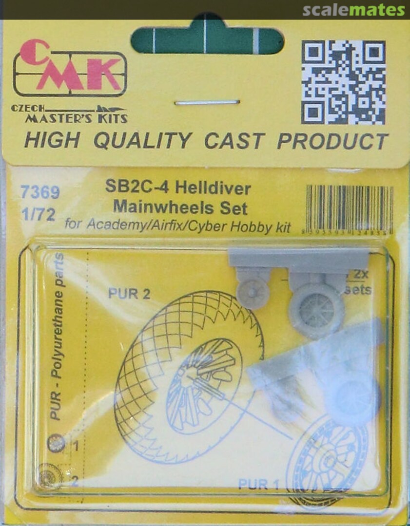 Boxart SB2C-4 Helldiver Mainwheels Set 7369 CMK