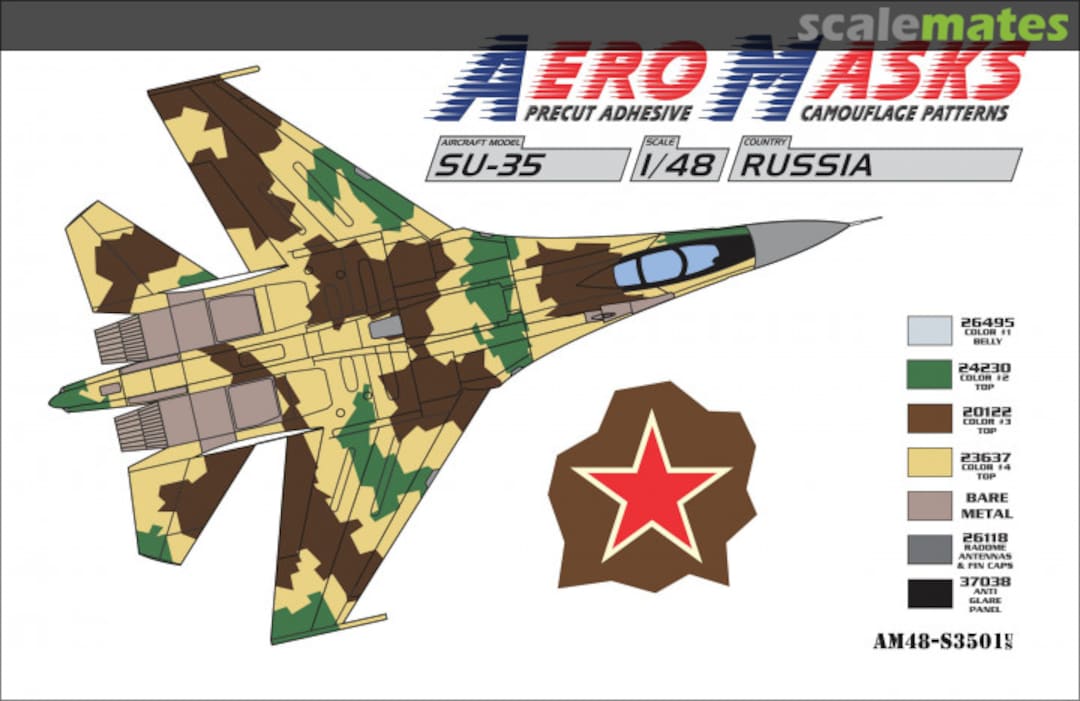 Boxart Su-35 Russia AM48-S3501 AeroMasks