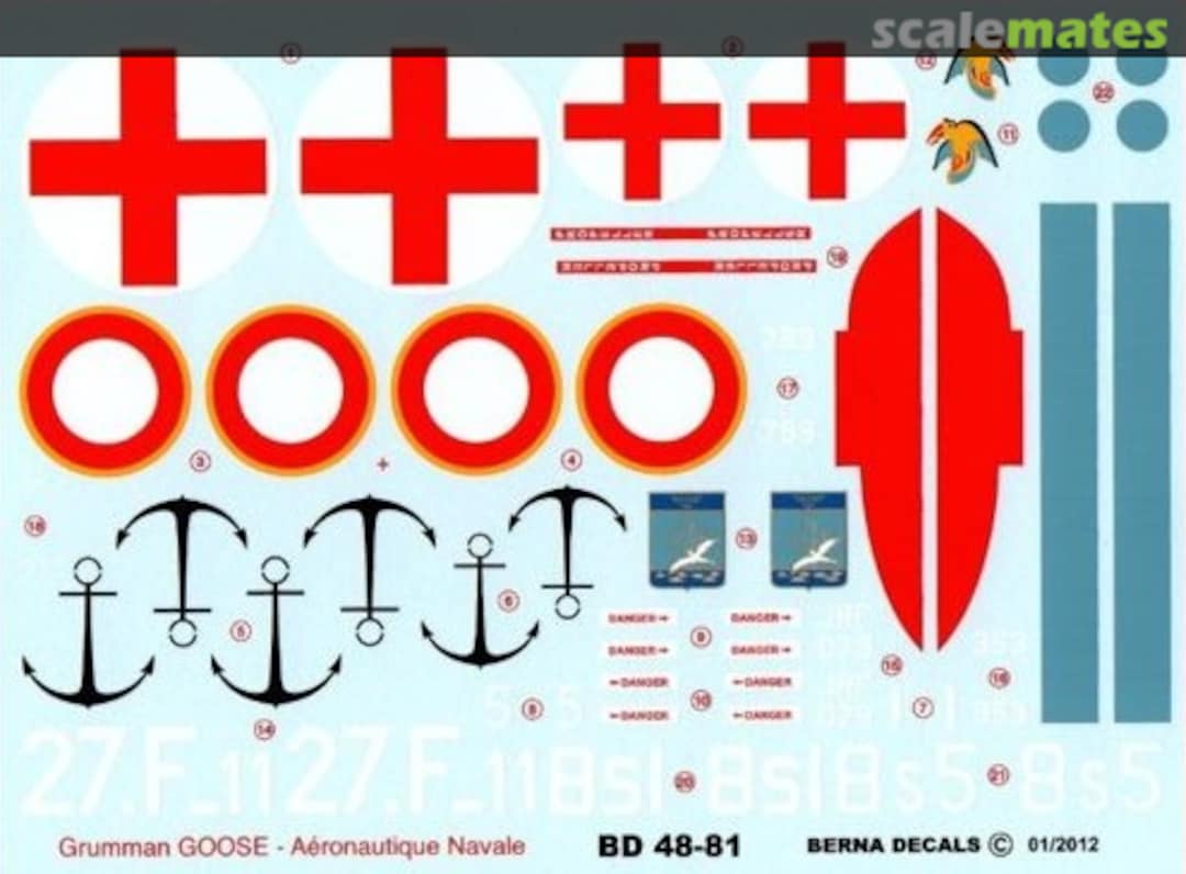 Boxart Grumman JRF-5 Goose BD 48-81 Berna Decals