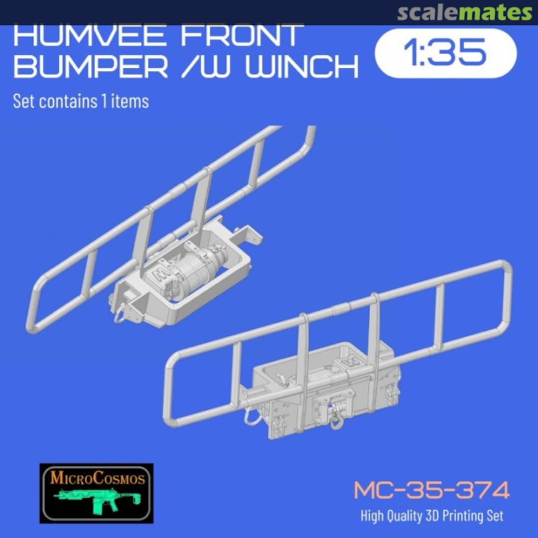 Boxart HUMVEE Front Bumper /W Winch MC-35-374 3D MicroCosmos