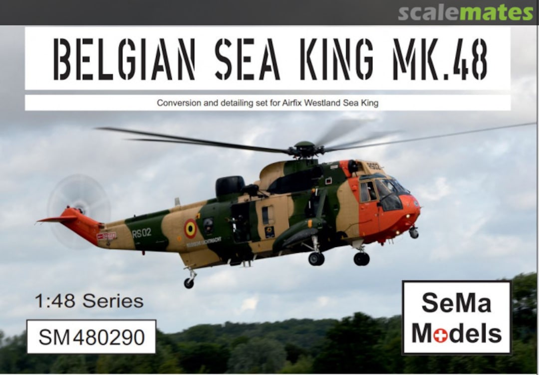 Boxart Belgian Sea King Mk48. Conversion SM480290 SeMa Models